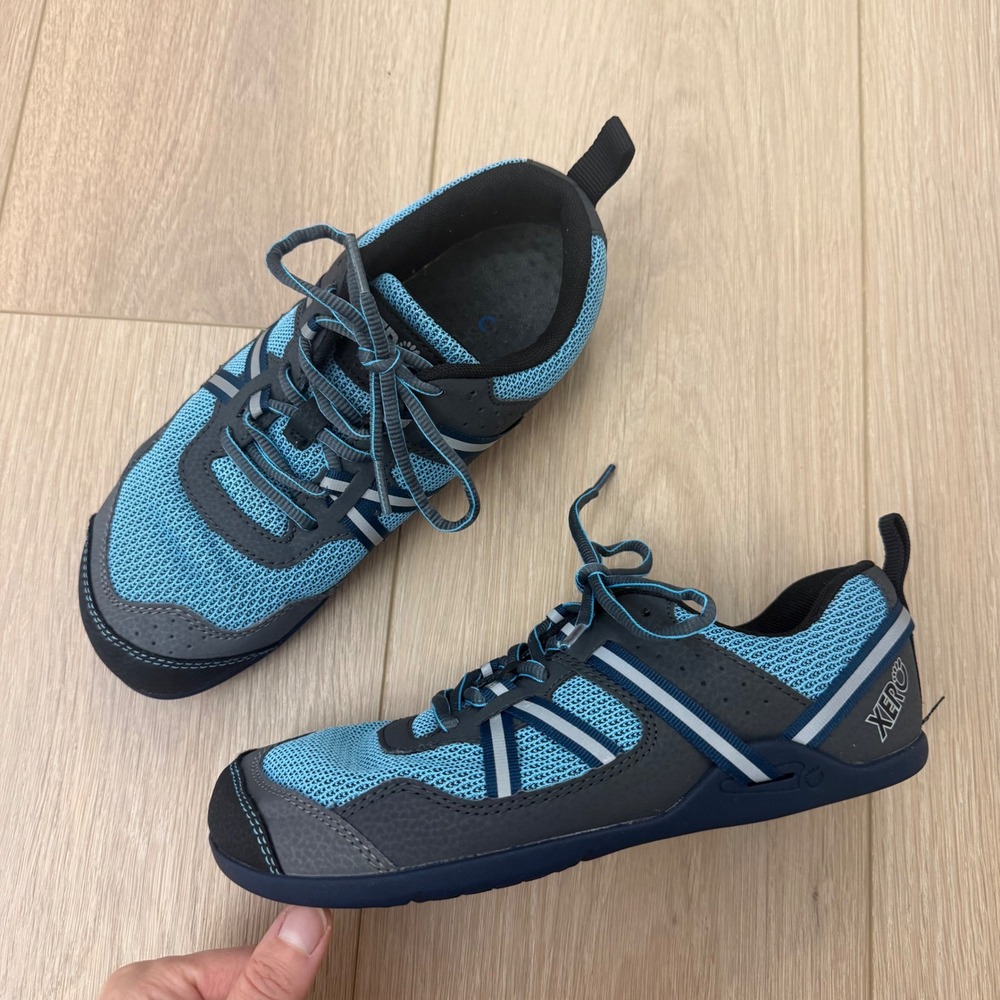 Xero Shoes Prio Womens 7.5 Barefoot Running Fitness Shoes Blue Grey W7.5